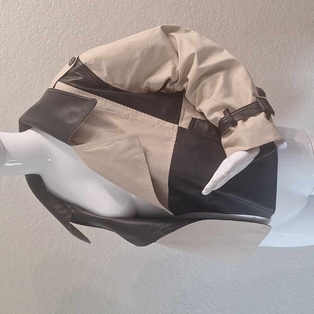 ee:some Open Front Jacket Tan/Black Faux Leather - Picture 3 of 12